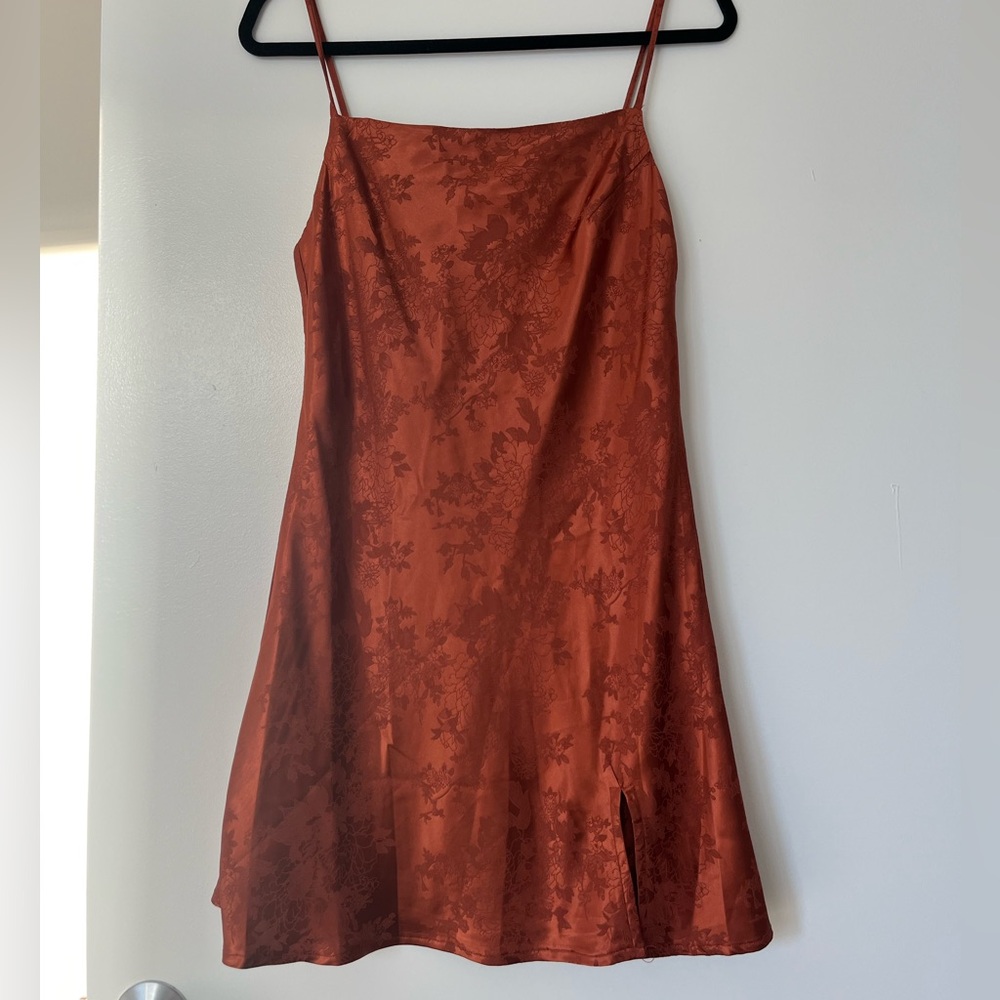 Princess Polly Rust/Orange Floral Mini Dress